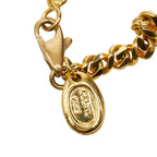 Celine Triomphe Chain Long Necklace Gold Plated Rhinestone — view 5