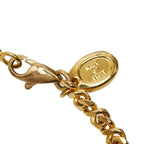 Celine Triomphe Chain Long Necklace Gold Plated Rhinestone — view 4