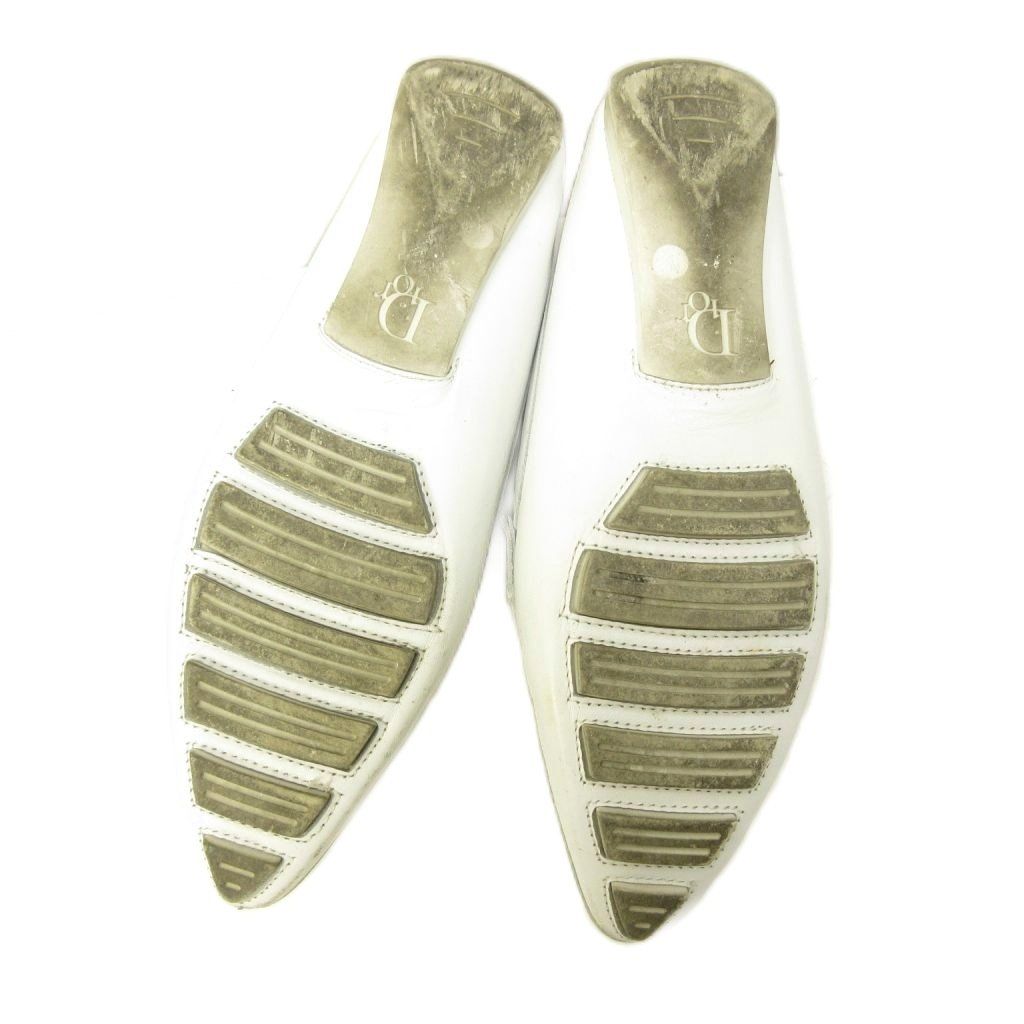 Dior Trotter Loafers Driving Shoes Leather White 35.5 — view 6