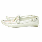 Dior Trotter Loafers Driving Shoes Leather White 35.5 — view 2