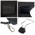 Gucci Black Silver GG Canvas Leather Shoulder Bag Pochette — view 5