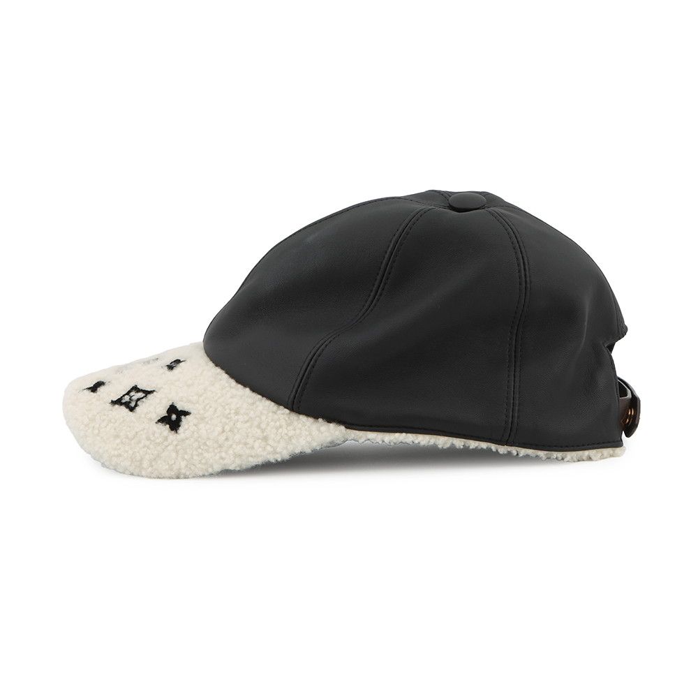 Louis Vuitton Cap Sharering Lamb Leather Mouton M Hat Noir Black — view 2