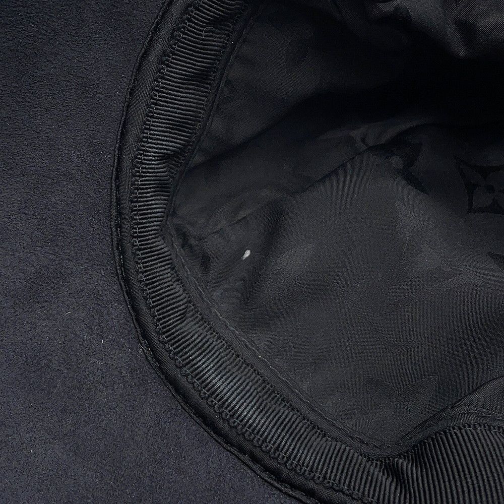 Louis Vuitton Cap Sharering Lamb Leather Mouton M Hat Noir Black — view 8