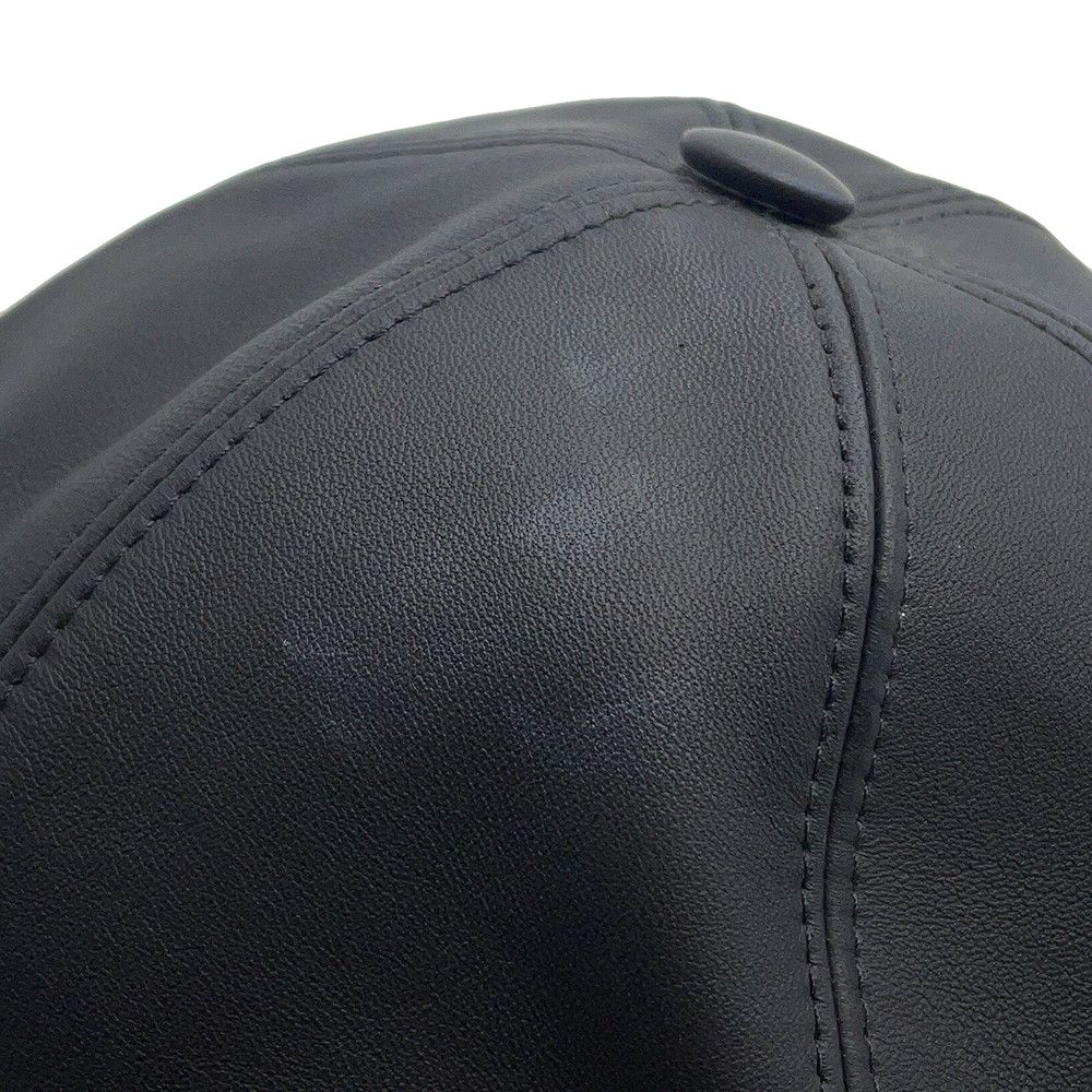 Louis Vuitton Cap Sharering Lamb Leather Mouton M Hat Noir Black — view 6