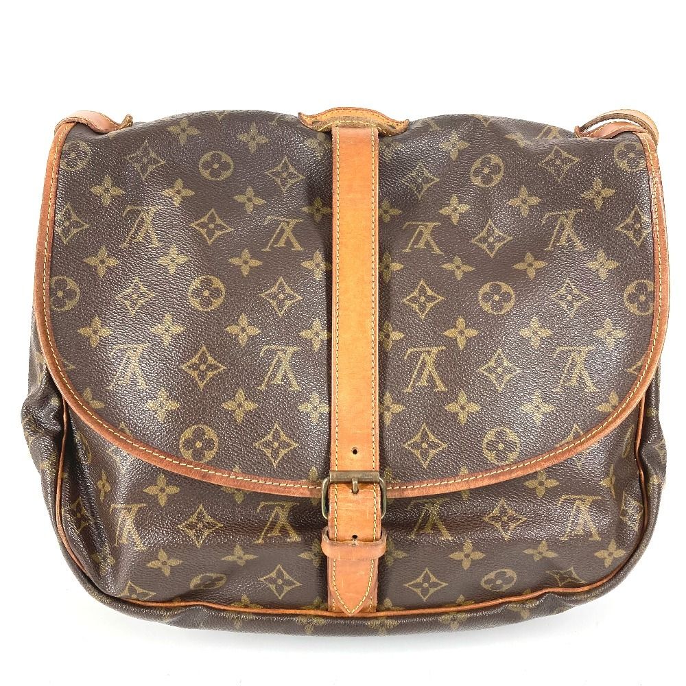 Louis Vuitton Shoulder Bag Saumur 35 Monogram Canvas Brown — view 2