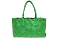 Bottega Veneta Intrecciato Handbag Green Calfskin Gold