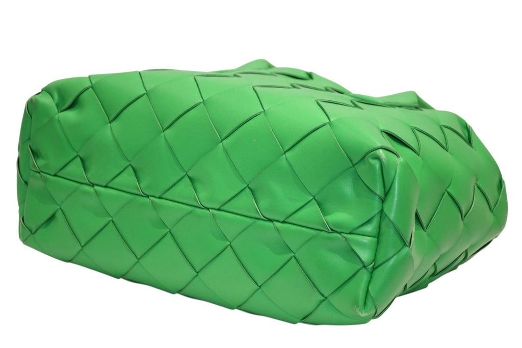 Bottega Veneta Intrecciato Handbag Green Calfskin Gold — view 7