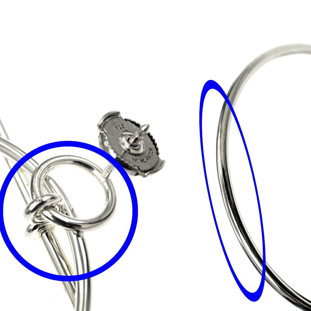 Hermes Earrings Loop MM Silver — view 8