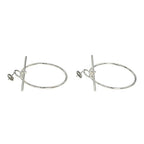 Hermes Earrings Loop MM Silver — view 3