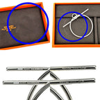 Hermes Earrings Loop MM Silver — view 9