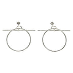 Hermes Earrings Loop MM Silver — view 2