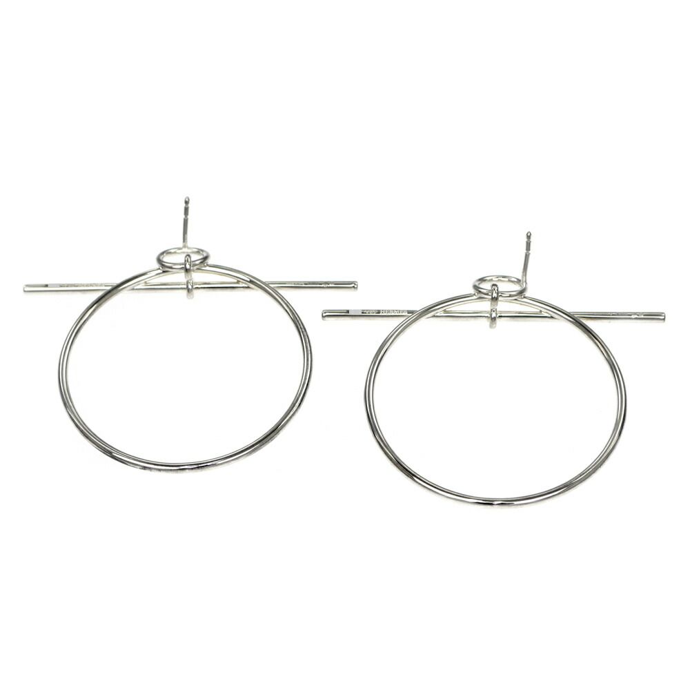 Hermes Earrings Loop MM Silver — view 6