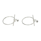 Hermes Earrings Loop MM Silver — view 4