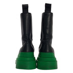 Bottega Veneta Tire Chelsea Boots 41 Black Green — view 3