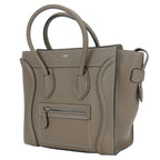 Celine Tote Micro Luggage Leather Grey Silver — view 2