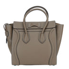 Celine Tote Micro Luggage Leather Grey Silver — view 3