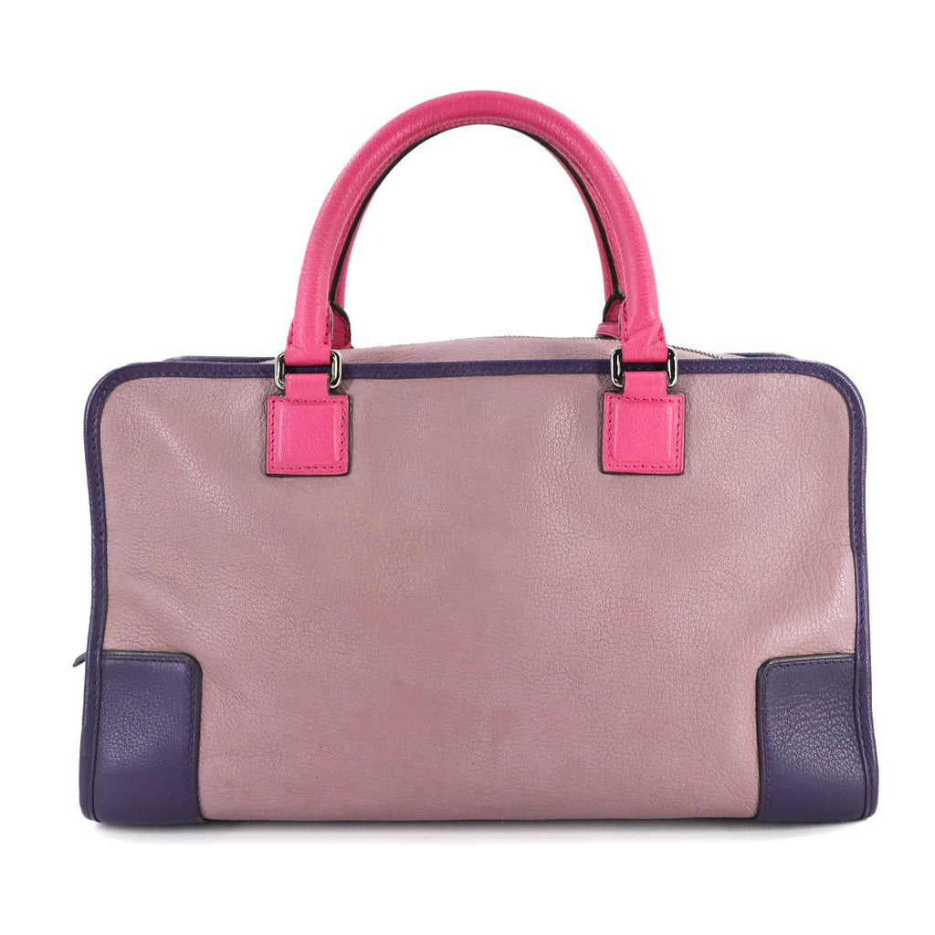 Loewe Amazona 36 Hand Bag Leather Pink Purple Silver — view 3
