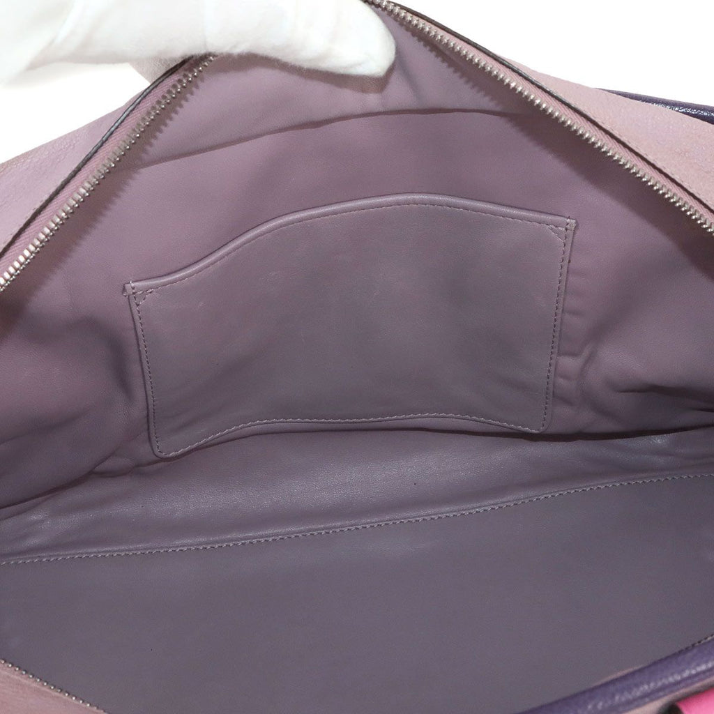 Loewe Amazona 36 Hand Bag Leather Pink Purple Silver — view 8
