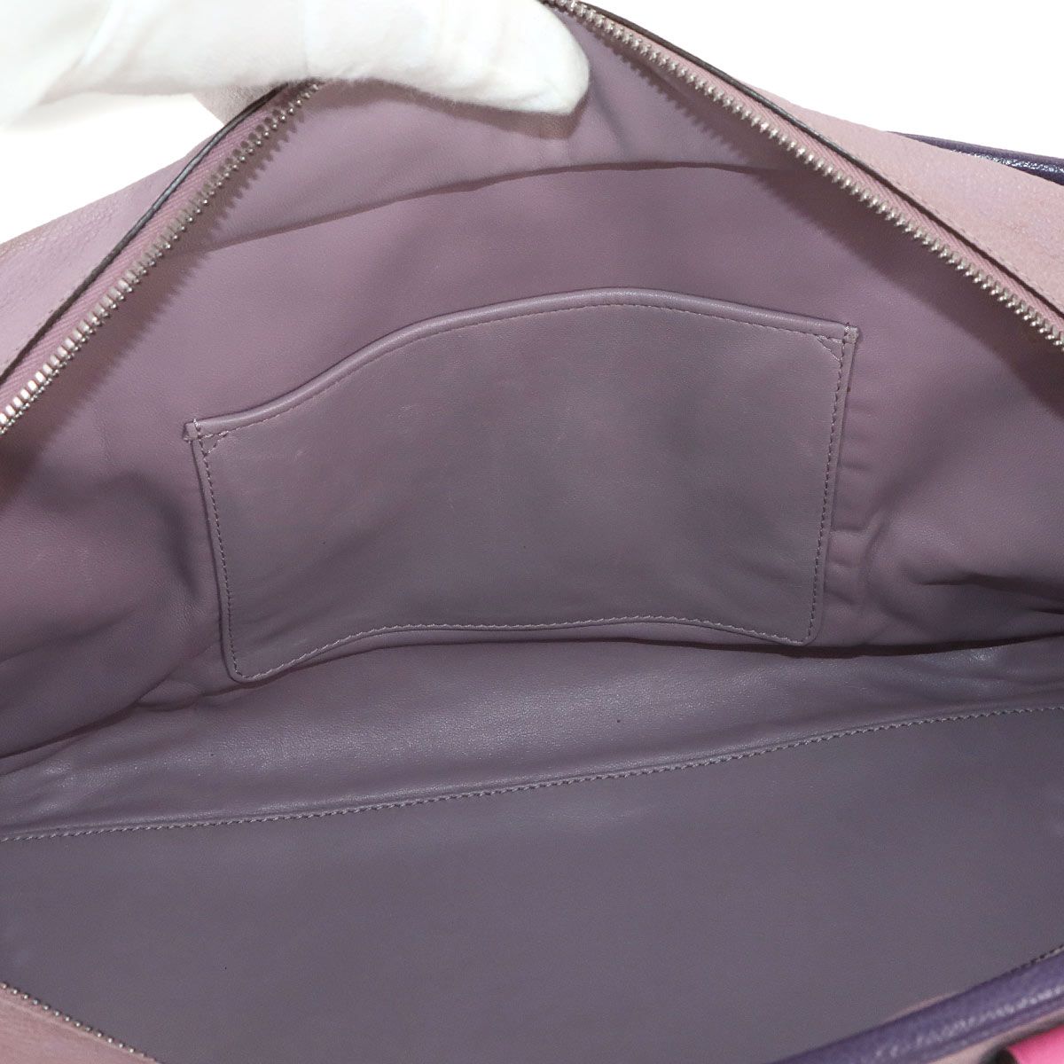 Loewe Amazona 36 Hand Bag Leather Pink Purple Silver — view 8