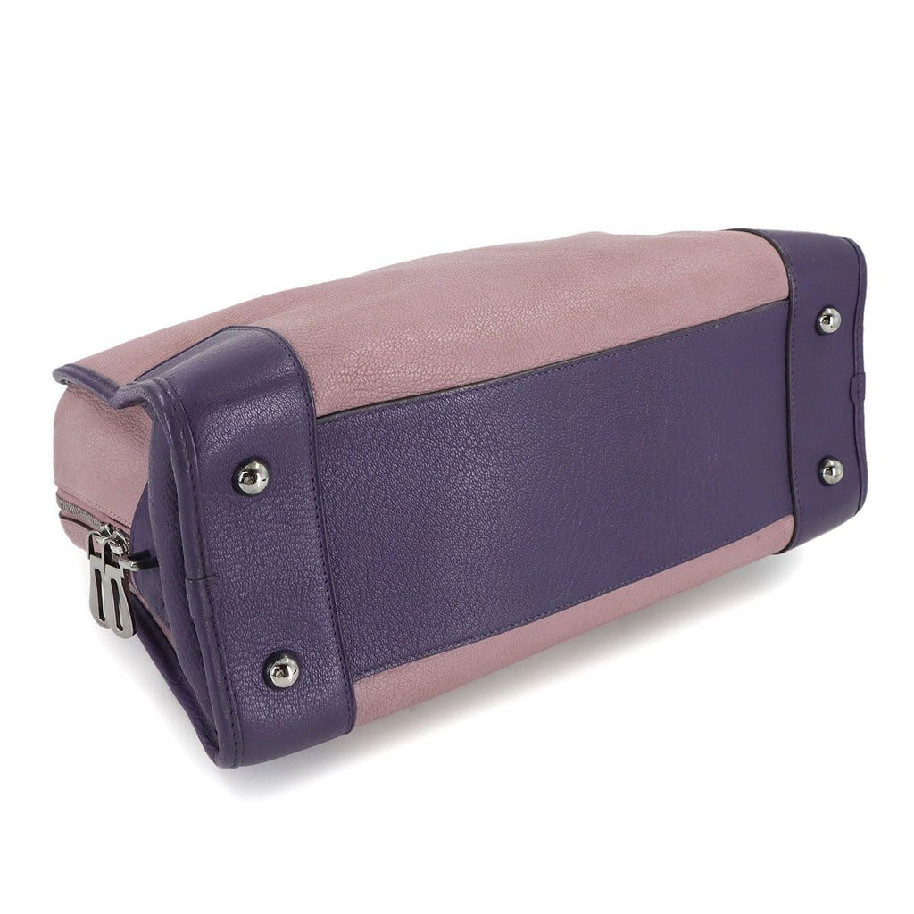 Loewe Amazona 36 Hand Bag Leather Pink Purple Silver — view 4
