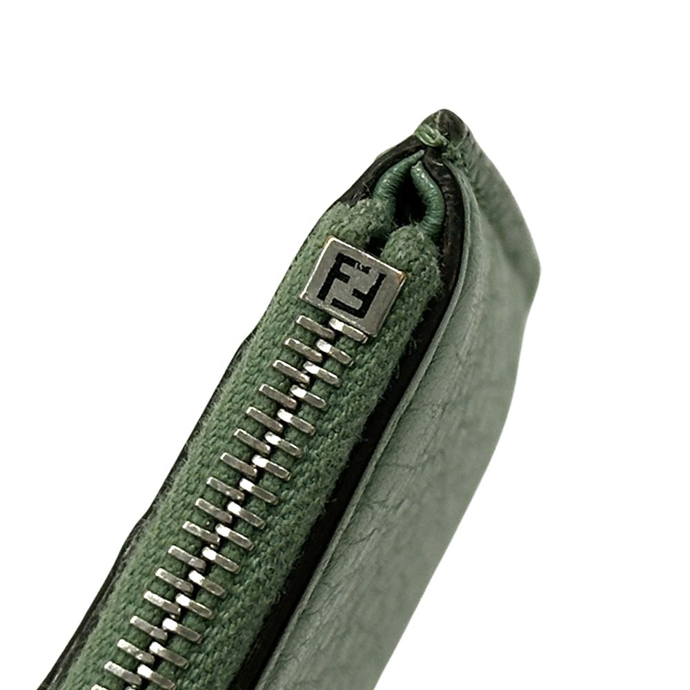 Fendi Wallet Coin Case Leather Fragment Green Card — view 8