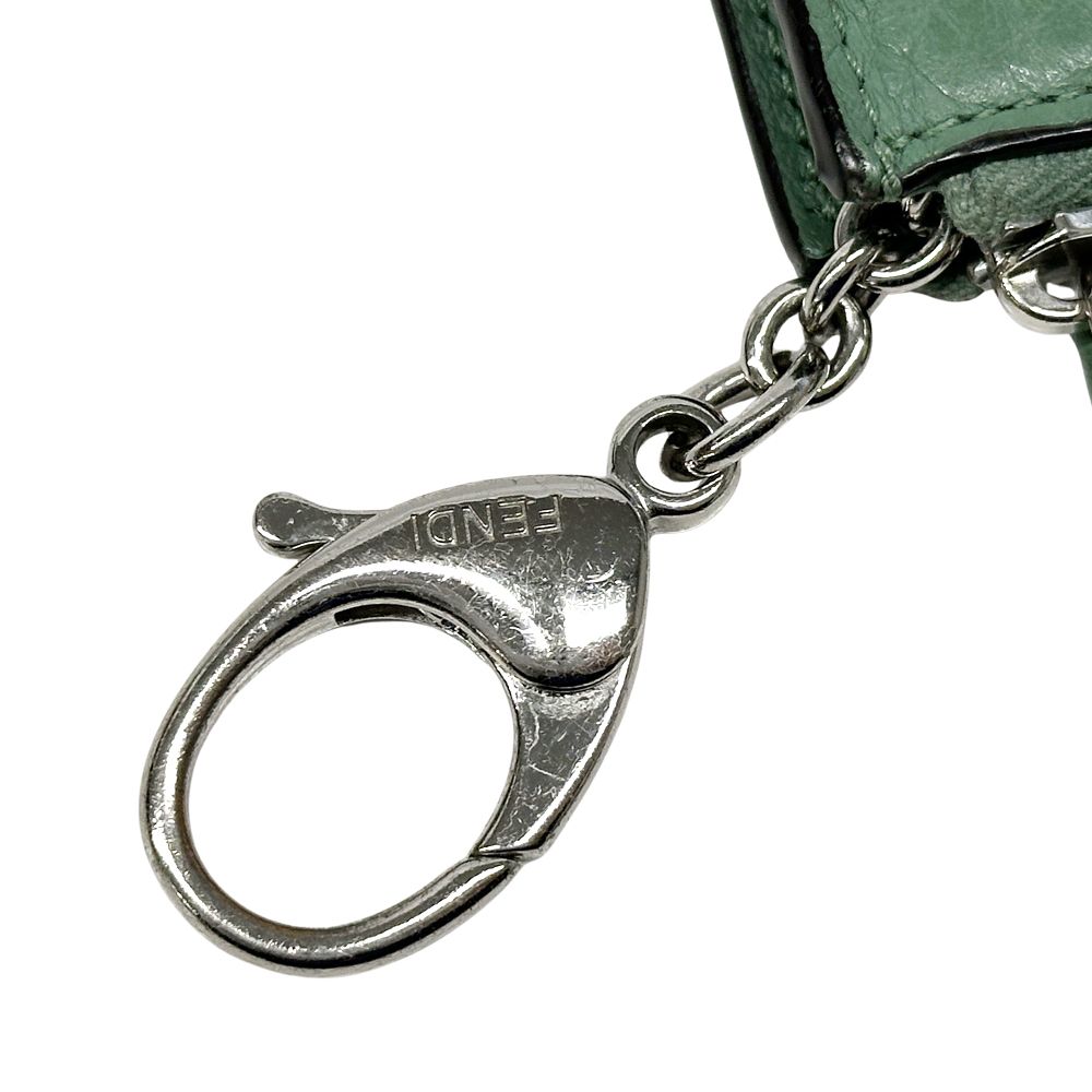 Fendi Wallet Coin Case Leather Fragment Green Card — view 7