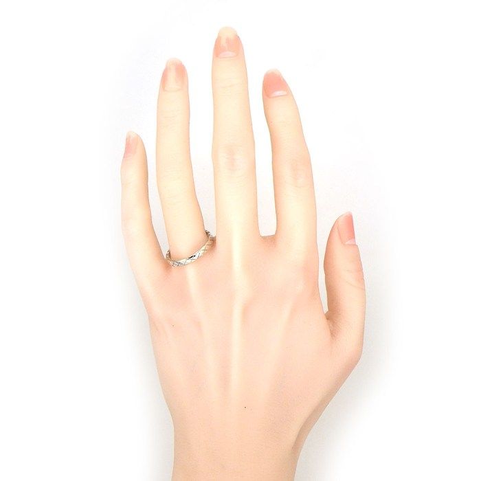 Chanel Ring Coco Crush Mini Quilted 18K White Gold — view 6