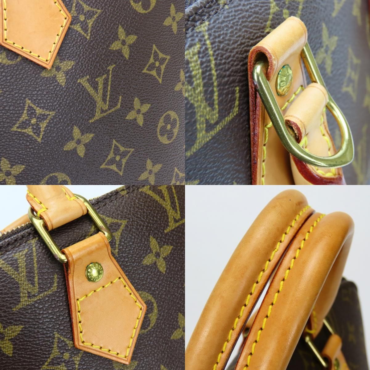 Louis Vuitton Handbag Alma Monogram Leather Brown — view 6
