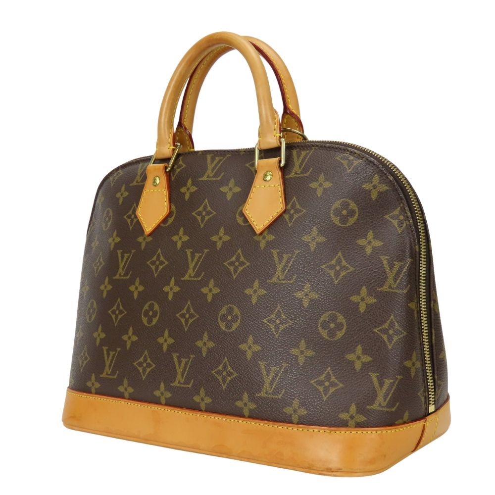 Louis Vuitton Handbag Alma Monogram Leather Brown — view 2