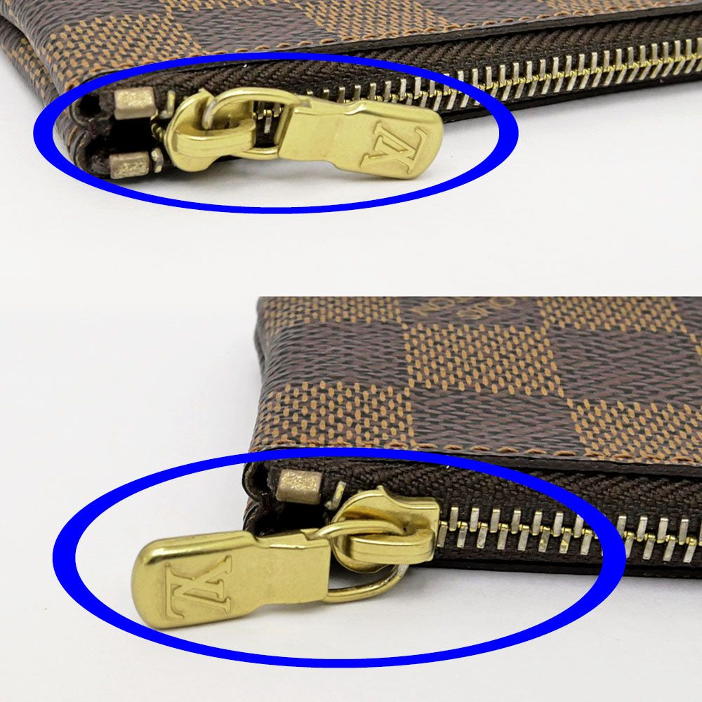 Louis Vuitton Damier Pochette Cles Card Key Case Gold — view 6