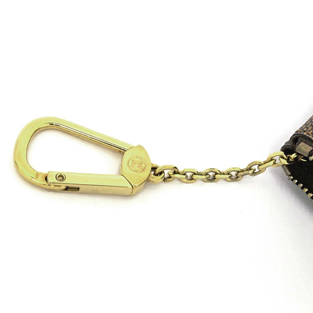 Louis Vuitton Damier Pochette Cles Card Key Case Gold — view 9
