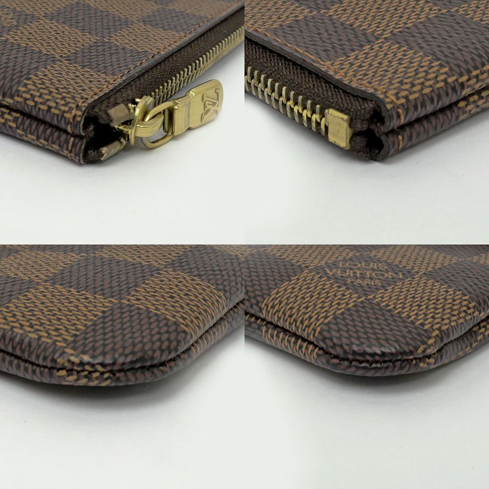 Louis Vuitton Damier Pochette Cles Card Key Case Gold — view 5