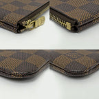 Louis Vuitton Damier Pochette Cles Card Key Case Gold — view 5