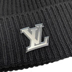 Louis Vuitton Knit Hat Bonnet LV Ahead Cashmere Logo Black — view 3