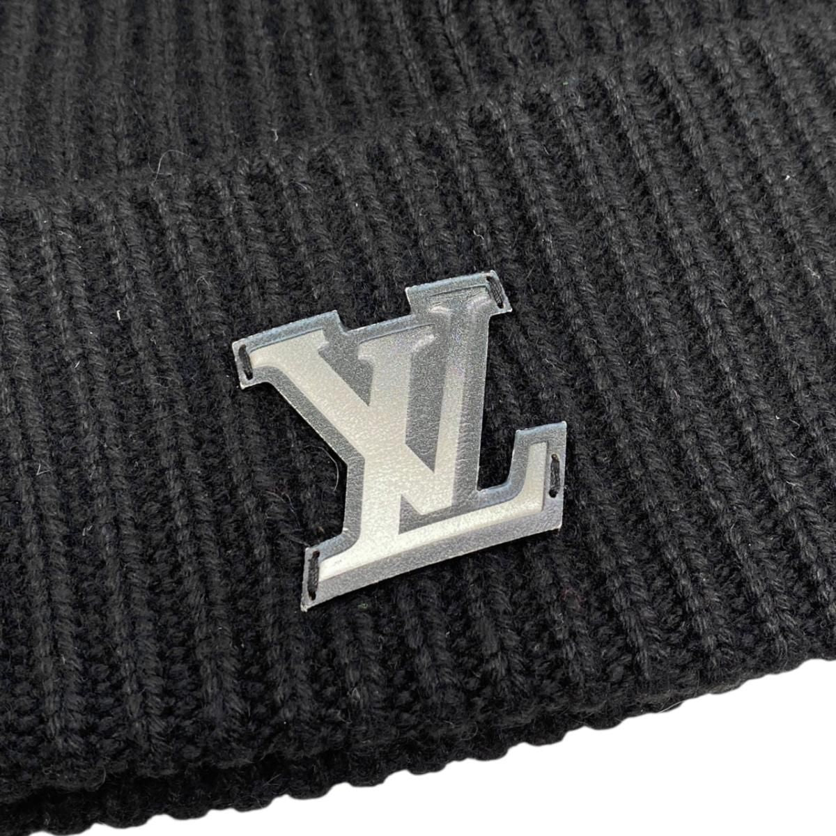 Louis Vuitton Knit Hat Bonnet LV Ahead Cashmere Logo Black — view 3