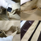 Gucci Handbag Sherry Line GG Canvas Leather Beige Dark Brown — view 8