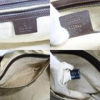 Gucci Handbag Sherry Line GG Canvas Leather Beige Dark Brown — view 7