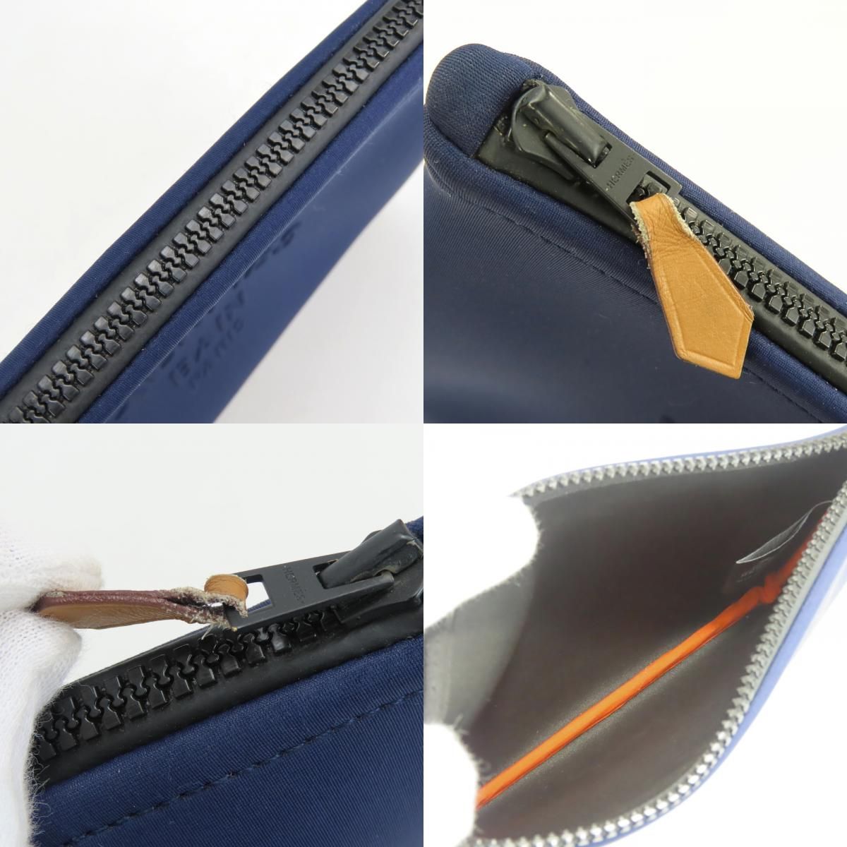 Hermes Pouch Neobain PM Polyurethane Polyamide Navy — view 8