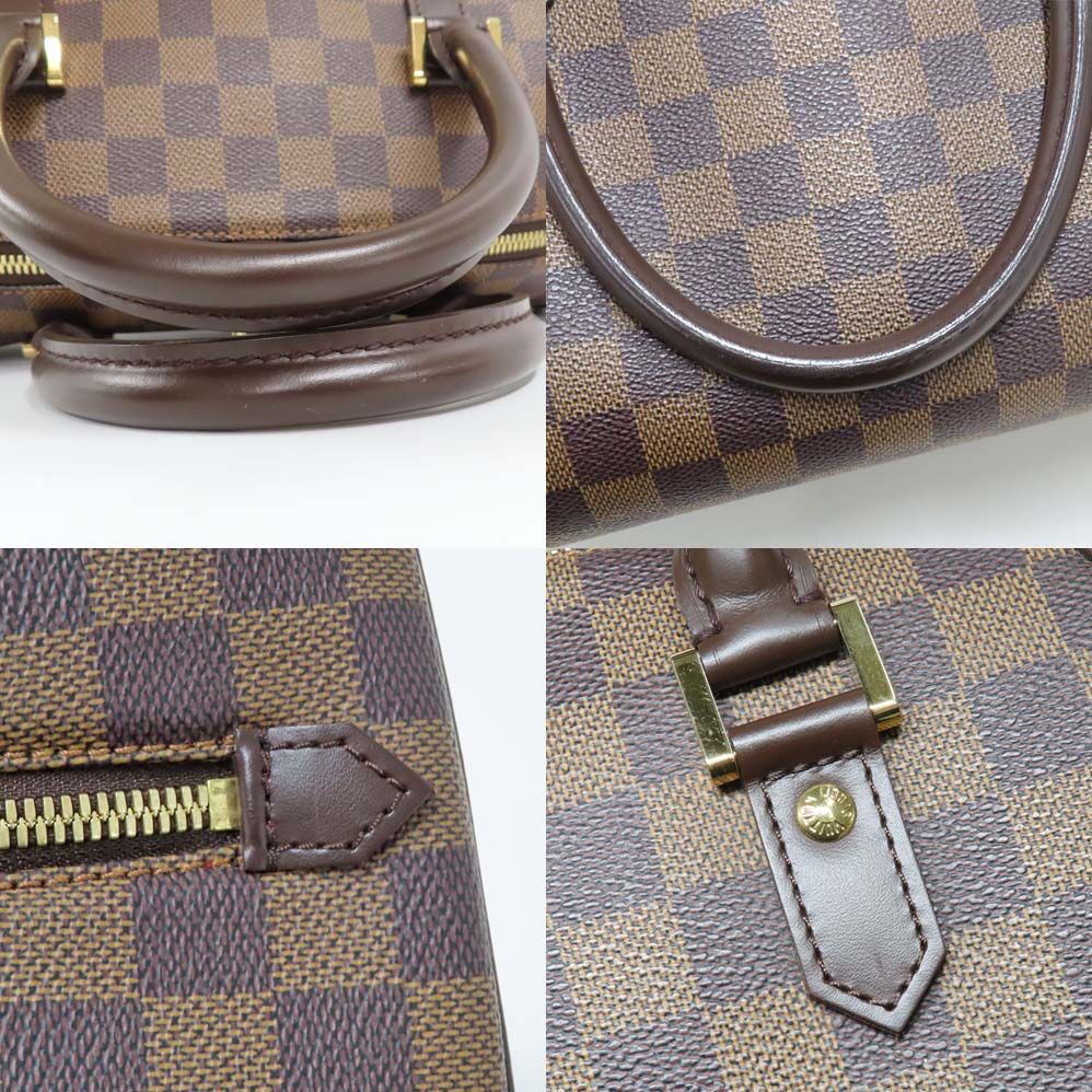 Louis Vuitton Riviera MM Damier Ebene Handbag Brown Gold — view 8