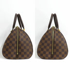 Louis Vuitton Riviera MM Damier Ebene Handbag Brown Gold — view 4