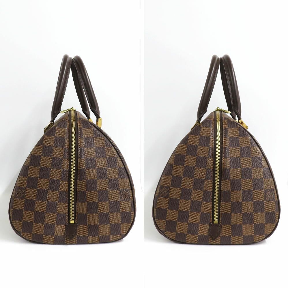 Louis Vuitton Riviera MM Damier Ebene Handbag Brown Gold — view 4