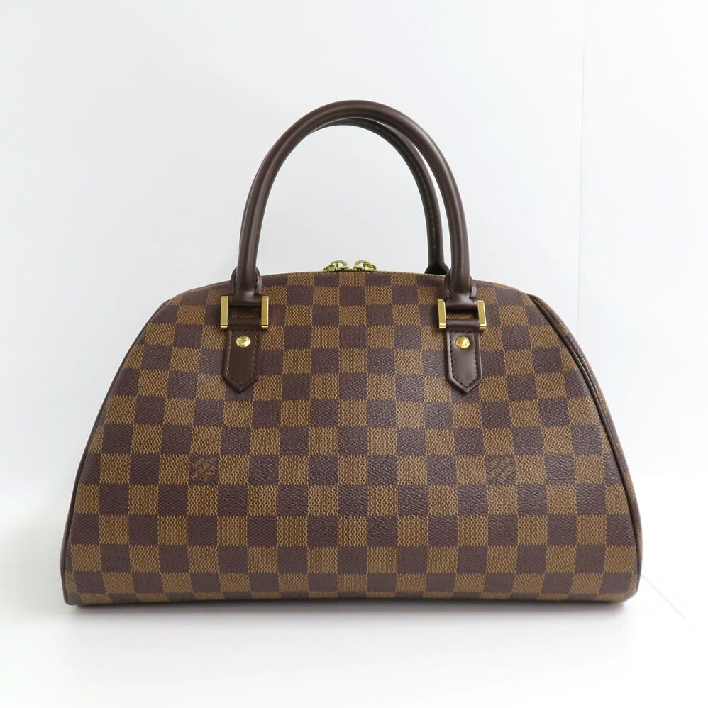 Louis Vuitton Riviera MM Damier Ebene Handbag Brown Gold — view 2