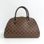 Louis Vuitton Riviera MM Damier Ebene Handbag Brown Gold — view 2