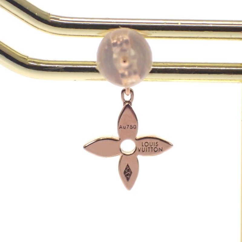 Louis Vuitton Monogram Earrings 18K Pink Gold Flower