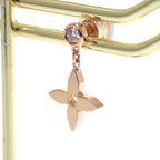 Louis Vuitton Monogram Earrings 18K Pink Gold Flower