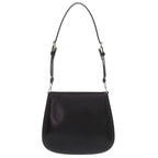 Prada Spazzolato Triangle Logo Leather Black 2-Way Shoulder Bag — view 3