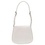 Prada Spazzolato Triangle Logo Leather White 2-Way Shoulder Bag — view 3