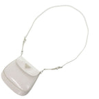 Prada Spazzolato Triangle Logo Leather White 2-Way Shoulder Bag — view 6