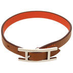 Hermes Behapi Double Tour Swift Metal Orange Bracelet — view 4