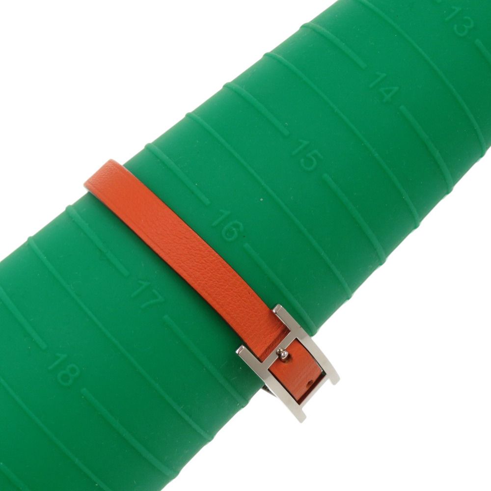 Hermes Behapi Double Tour Swift Metal Orange Bracelet — view 8